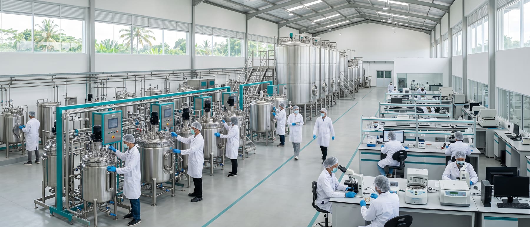 Fasilitas produksi dan laboratorium Maklon Biotek